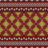 Beautiful Thai seamless pattern.geometric ethnic oriental pattern traditional on red background.Aztec style,embroidery,abstract,vector,illustration.design for texture,fabric,clothing,wrapping,carpet vector