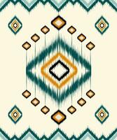 ikat étnico hermoso patrón sin costuras. estilo mexicano a rayas. nativo tradicional. diseño para fondo, papel tapiz, ilustración vectorial, tela, ropa, batik, alfombra, bordado. vector