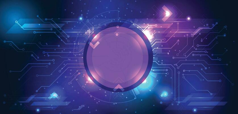 Abstract Blue Digital Technology Background