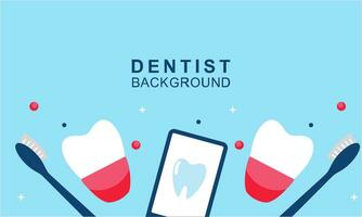 Dentist tools and equipment banner concept vector