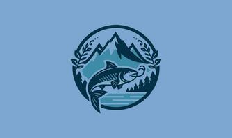 catfish on mountain vector illustration flat design