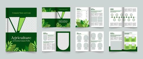 Garden Farm Agriculture Project Proposal, Agriculture farming services brochure template vector