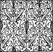 Textile Pattern comes from a 1560 Venetian picture, vintage engraving. vector
