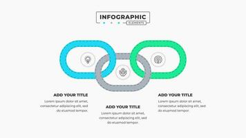 Vector business infographic presentation elements with 3 steps or options