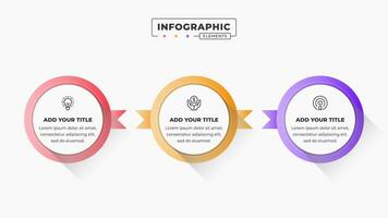 negocio infografía modelo con 3 pasos o opciones vector