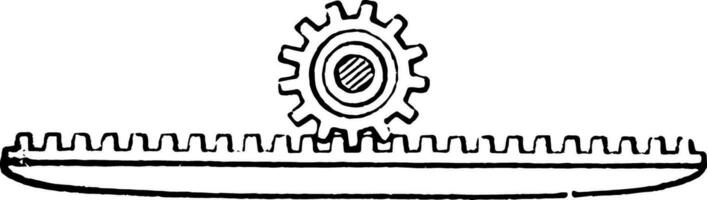Machinery Rack, vintage illustration. vector