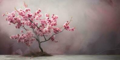 ai generado linda primavera árbol en el primavera, foto