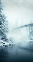 AI generated bridges for the trees landscape photo