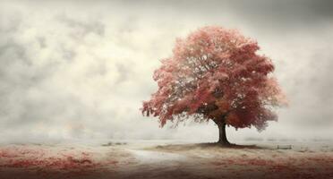 AI generated autumn tree by michael hansen jullien, photo