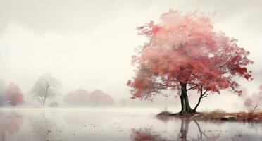 AI generated autumn tree by michael hansen jullien, photo