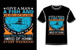 Fishing t shirt design, vector