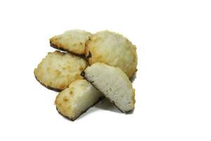 Coconut cookies, isolated on white background. Confectionery concept. photo