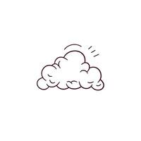 Hand Drawn illustration of  cloud icon. Doodle Vector Sketch Illustration