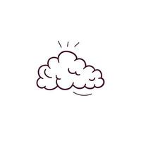 Hand Drawn illustration of  cloud icon. Doodle Vector Sketch Illustration