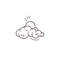 Hand Drawn illustration of  cloud icon. Doodle Vector Sketch Illustration