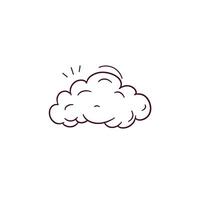 Hand Drawn illustration of  cloud icon. Doodle Vector Sketch Illustration