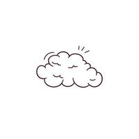 Hand Drawn illustration of  cloud icon. Doodle Vector Sketch Illustration
