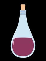 Vector flat wine decanter illustration