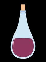 Vector flat wine decanter illustration