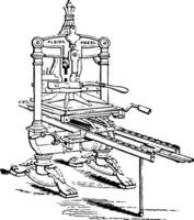 Albión prensa, Clásico ilustración. vector
