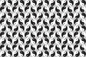 Illustration, Yin yang the symbol of tao background. vector