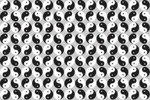 Illustration, Yin yang the symbol of tao background. vector