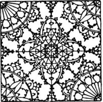 Lace Pattern is a German 16th century design, vintage engraving. vector