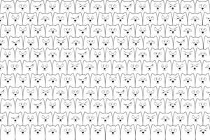 illustration of white dog pattern background. vector