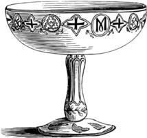 Chalice vintage illustration. vector