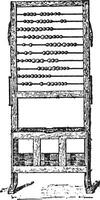 Abacus, vintage engraving. vector