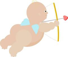 Cupid vector color illustration.