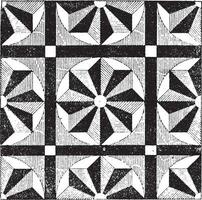 mosaico, Clásico grabado vector