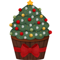 Aquarell Weihnachten Cupcake png