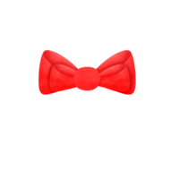 Red hand-painted bow png