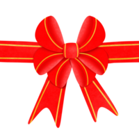 Red hand-painted bow png