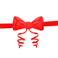 Red hand-painted bow png