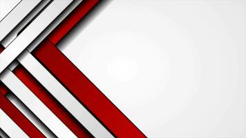 Red and grey stripes abstract tech video animation