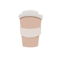 Illustration of a cardboard coffee to go cup on a transparent neutral background. Can be used as an element of your composition png