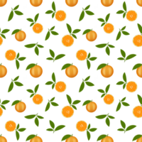 Beautiful colorful illustration, pattern, with citrus fruits, as well as a citrus fruit in section and with green leaves. Can be used as your design elements png