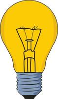 Small lightbulb ,illustration, vector on white background.