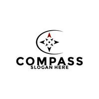 compass logo design vector, creative idea compass or navigation logo icon template vector