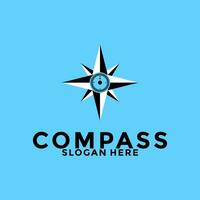 compass logo design vector, creative idea compass or navigation logo icon template vector