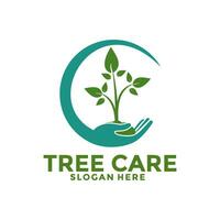 Tree care, save tree logo vector,tree logo icon template vector