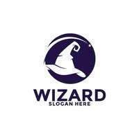 Wizard Magician logo design illustrations vector template
