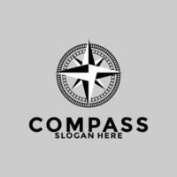 compass logo design vector, creative idea compass or navigation logo icon template vector