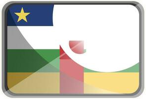 Vector illustration of Central African Republic flag on white background.