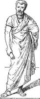 Toga, vintage engraving. vector