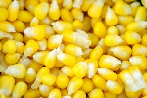 Boiled corn seeds yellow pattern photo