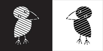 Illustration vector graphics of crow icon