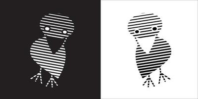 Illustration vector graphics of crow icon